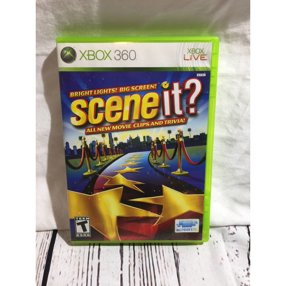 Scene It Microsoft Xbox 360 Video Game Disc Manual Bright Lights Big Screen
